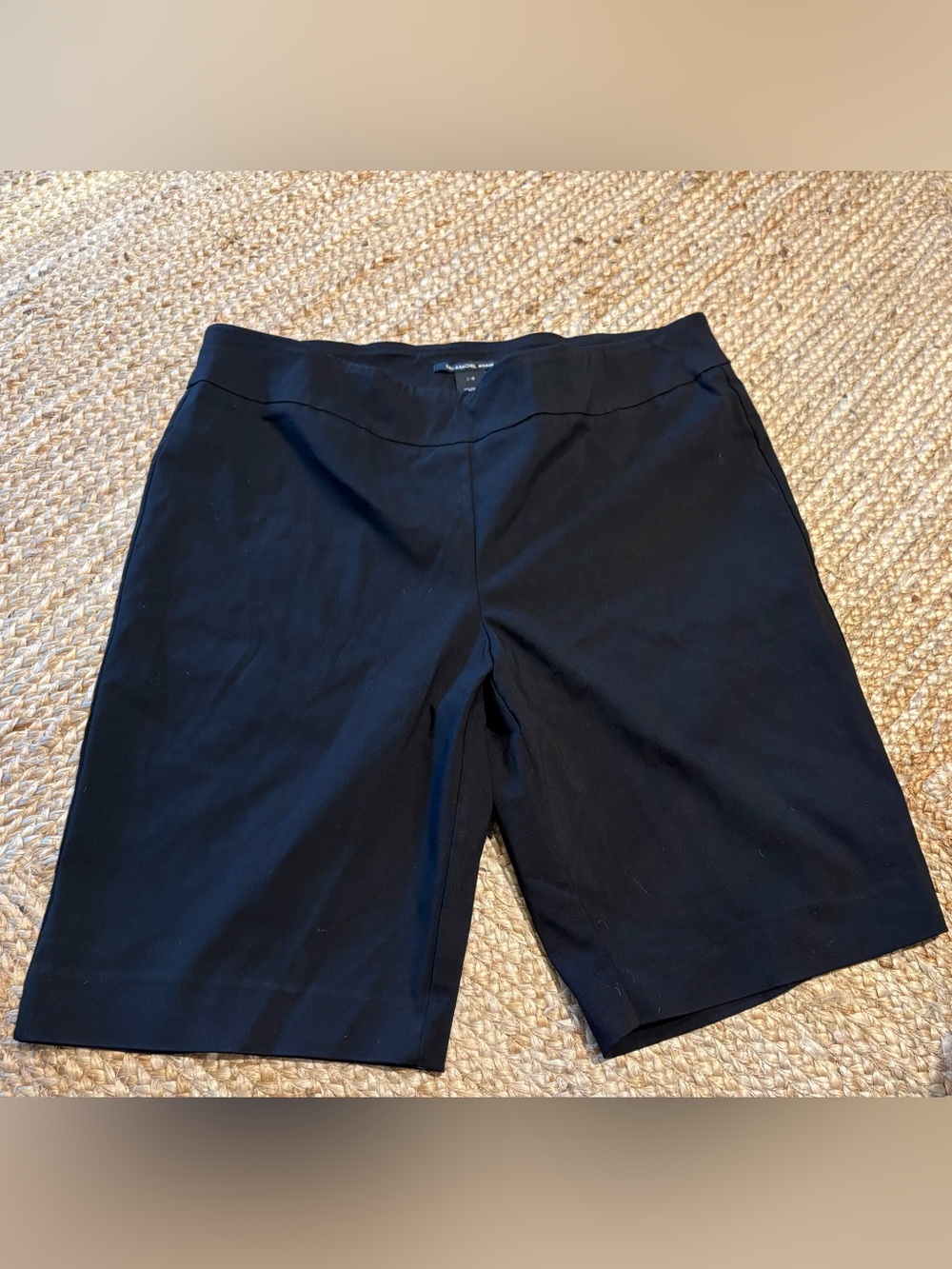 Zac & Rachel womean plus size 18W black long pull on elastic waist bermuda short